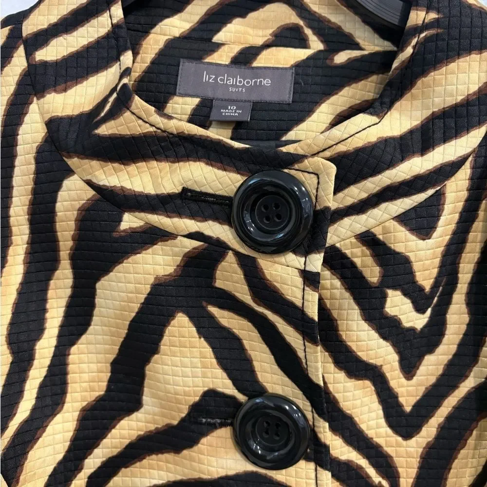 Liz Claiborne Zebra Pattern Blazer - Picture 9 of 14